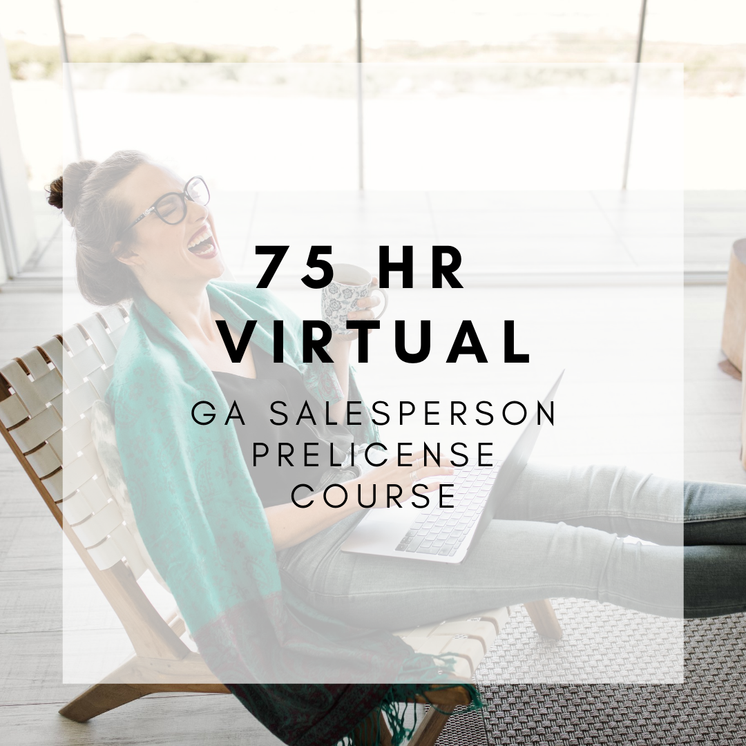 NEW CAREER (75-HR GA Salesperson Prelicense) VIRTUAL